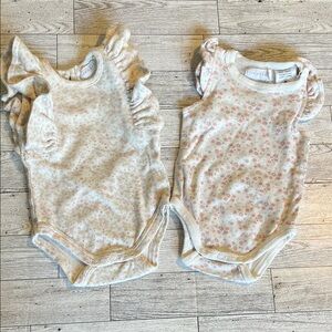 Jamie Kay Frill Singlet Bodysuits in Limonium and Primrose Floral